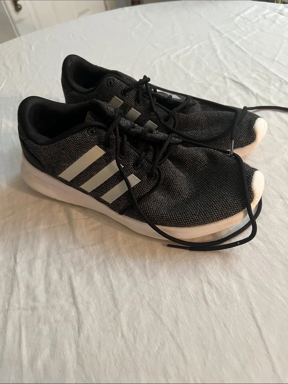 adidas Black and White Women’s Running Sneakers Size 8.5